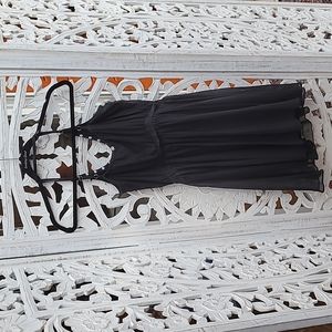 Flirty Spaghetti Strap Studded Black Guess Cocktail Dress- Small